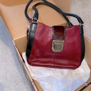 Brighton Ali shoulder bag- red and black-like new
